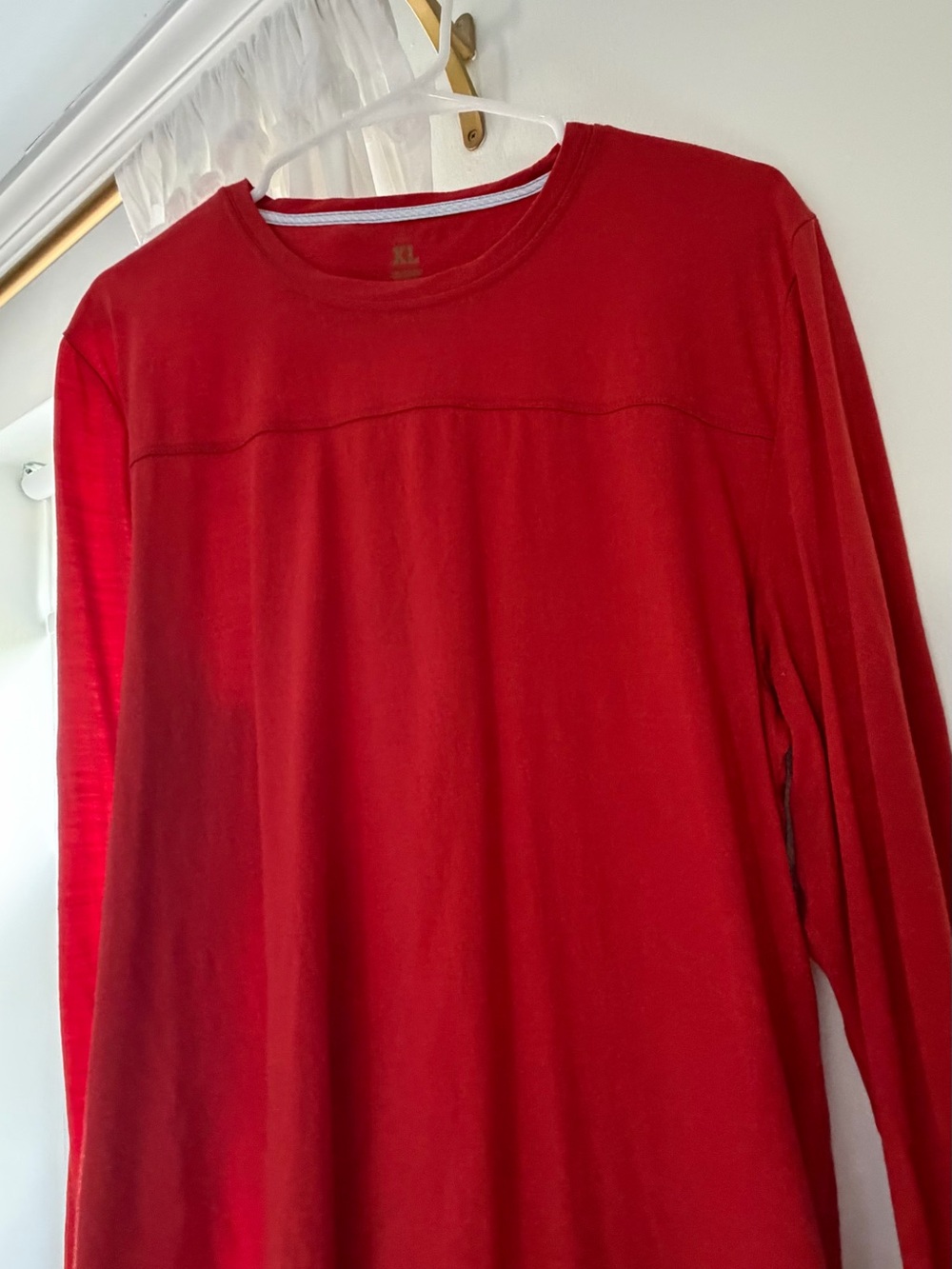 Tracksmith orange red Men's Crew Neck Shirt - Picture 5 of 8